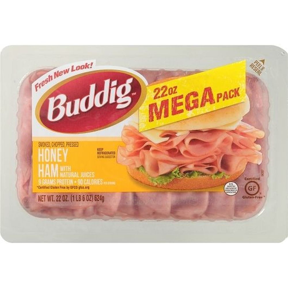 Carl Buddig Honey Ham - Mega Pack, 22 Ounce -- 6 Per Case