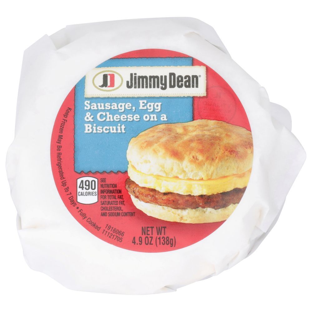 Jimmy Dean Sausage Egg And Cheese Biscuit, 4.9 Ounce -- 12 Per Case