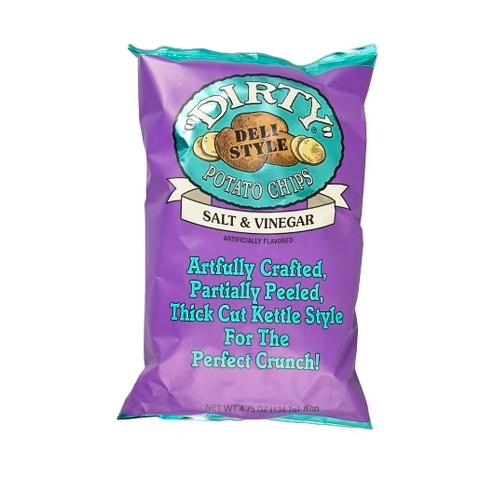 Dirty Salt And Vinegar Potato Chips, 4.75 Ounce -- 12 Per Case