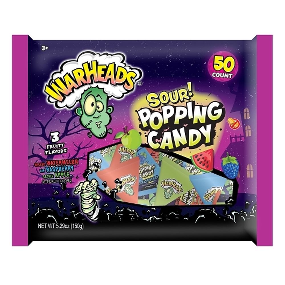 Hilco Warheads Halloween Popping Candy, 5.29 Ounce Laydown Bag -- 12 Per Case