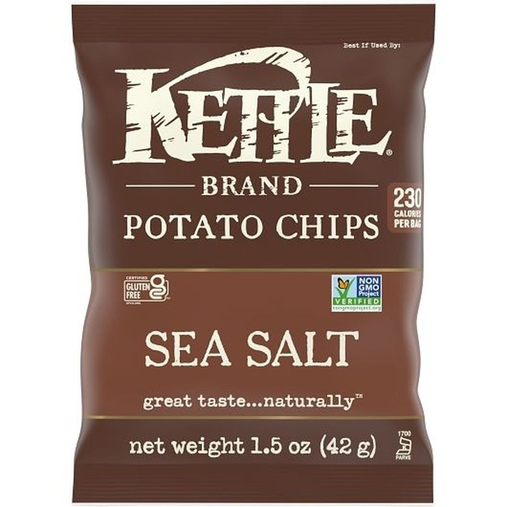 Kettle Foods Sea Salt Potato Chips, 1.5 Ounce -- 24 Per Case