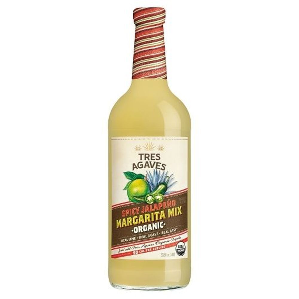 Tres Agaves Organic Spicy Jalapeno Margarita Mix, 1 Liter -- 12 Per Case