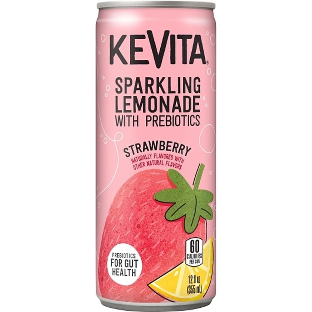 Kevita Strawberry Sparkling Lemonade With Prebiotics, 12 Fluid Ounce -- 12 Per Case