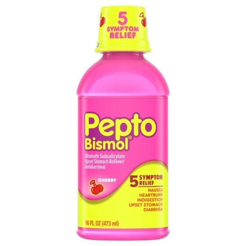 Pepto-bismol Cherry Liquid, 16 Fluid Ounce -- 12 Per Case
