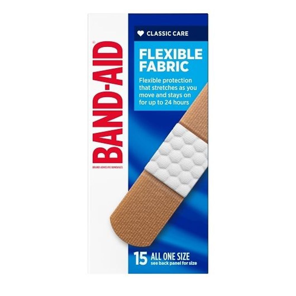 Band-aid All One Size 3/4 X 3 Inch Flexible Fabric Adhesive Bandage, 15 Count -- 96 Per Case