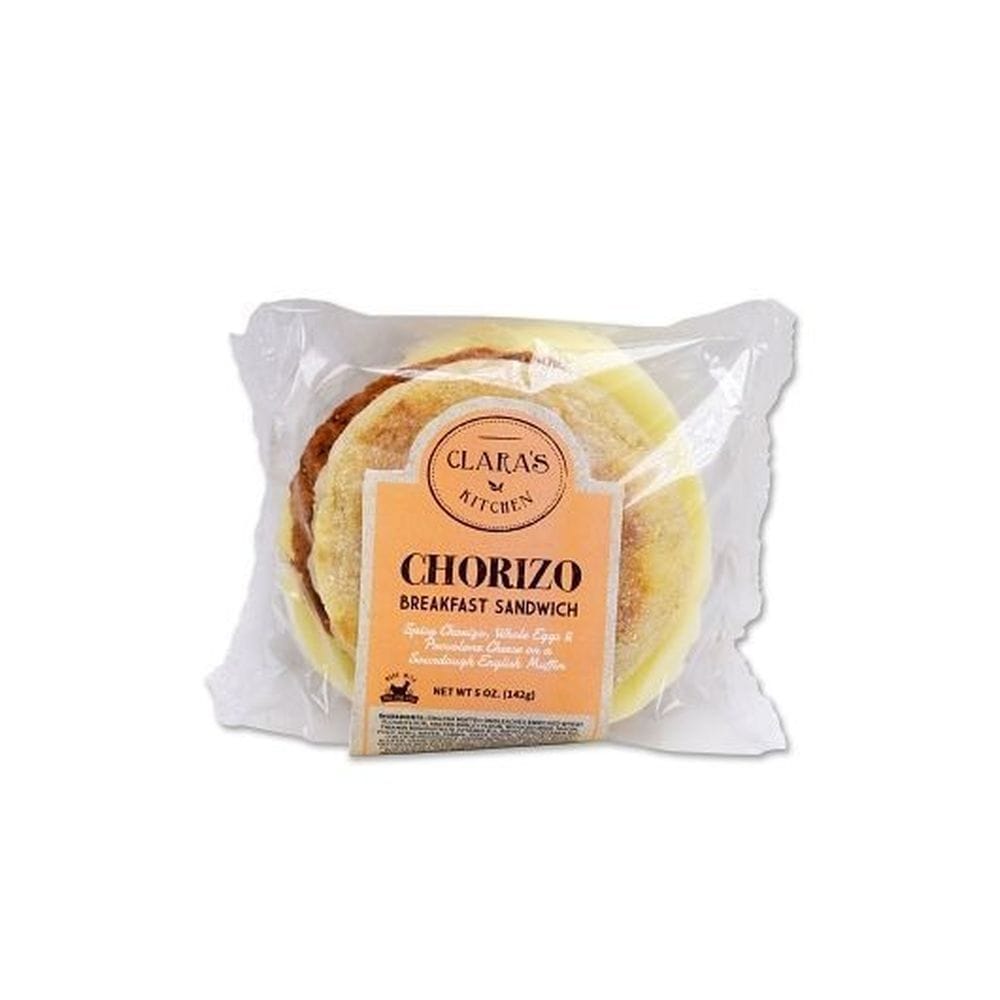 Claras Kitchen Chorizo Breakfast Sandwich, 12 Count -- 12 Per Case