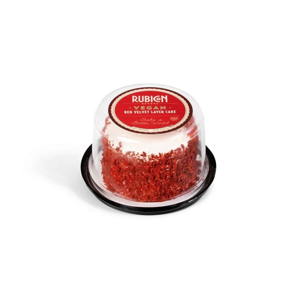 Rubicon Bakers 4 Inch Vegan Red Velvet Layer Cake, 11 Ounce -- 12 Per Case