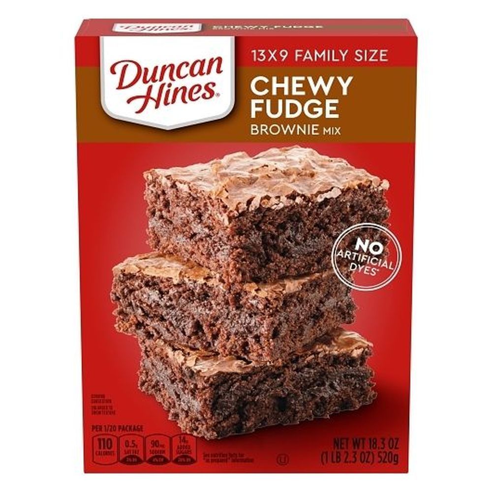 Duncan Hines Chewy Fudge Family Size Brownie Mix, 18.3 Ounce -- 12 Per Case