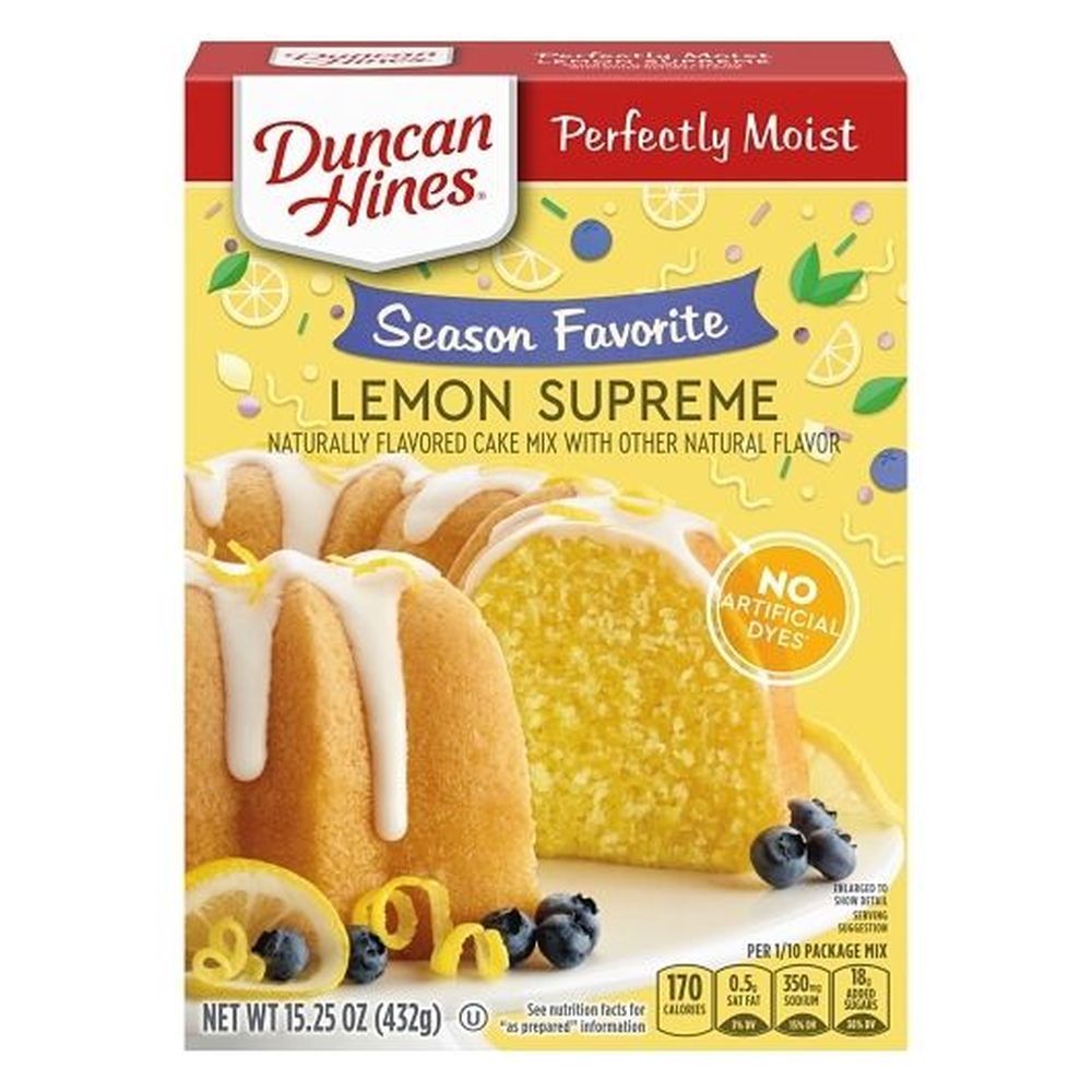 Duncan Hines Signature Lemon Supreme Moist Cake Mix, 15.25 Ounce -- 12 Per Case