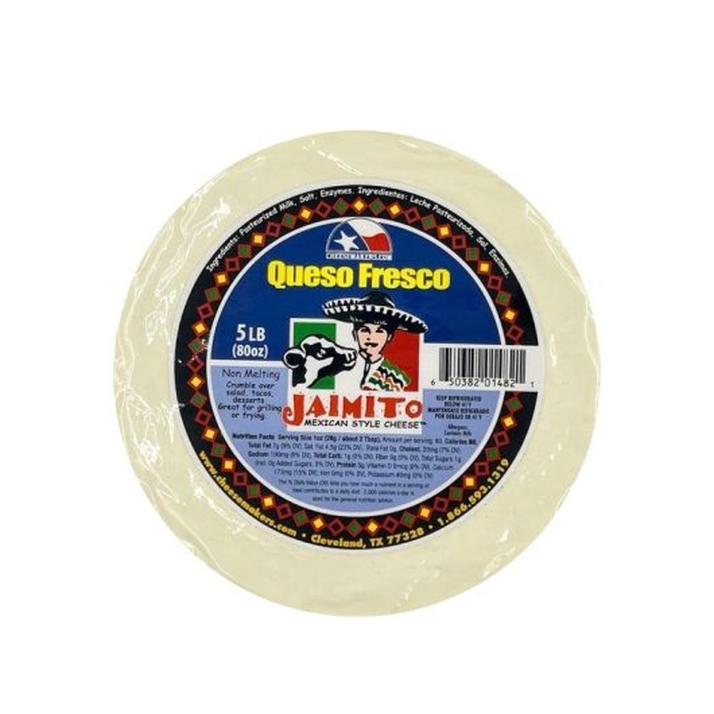 Jaimito Mexican Style Fresco Wheel Cheese, 5 Pound