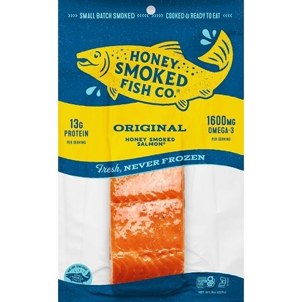Honey Smoked Fish Co. Original Honey Smoked Salmon Case, 8 Ounce -- 16 Per Case