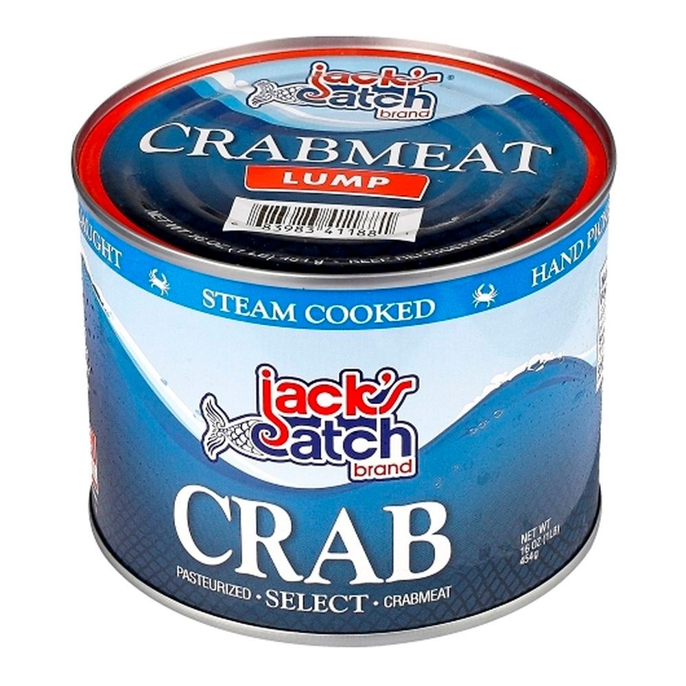 Jack's Catch Select Lump Pasteurized Crab Meat, 1 Pound -- 12 Per Case