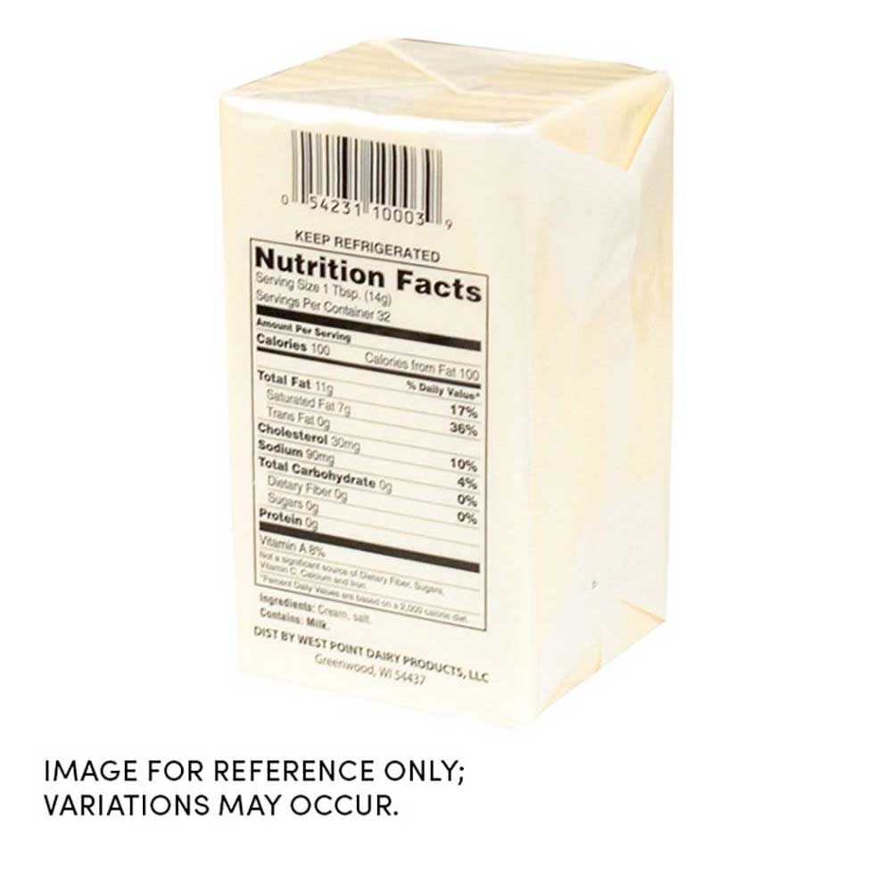 Commodity Butter Solid Aa Salted Butter, 1 Pound -- 36 Per Case