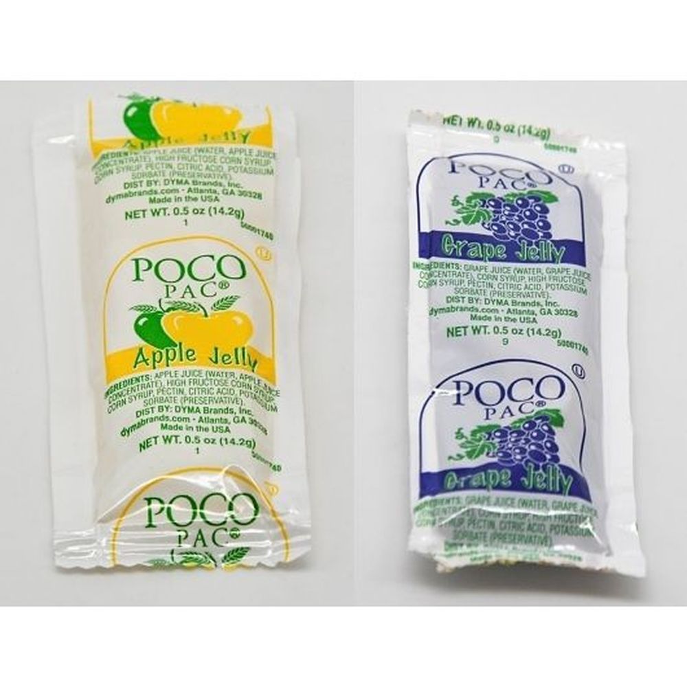 Poco Pac Assorted Jelly, 0.5 Ounce -- 200 Per Case
