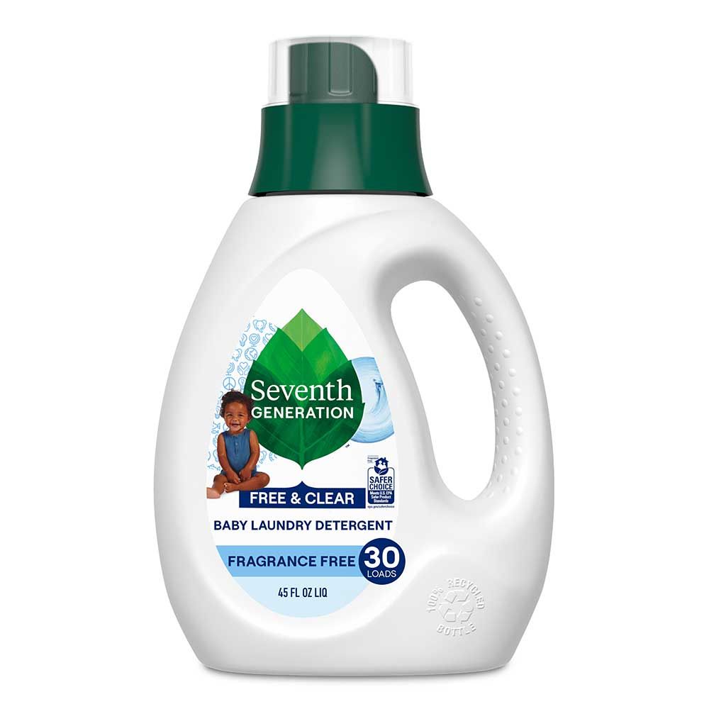 Seventh Generation Fragrance Free Baby Liquid Laundry Detergent, 45 Fluid Ounce -- 2 Per Case