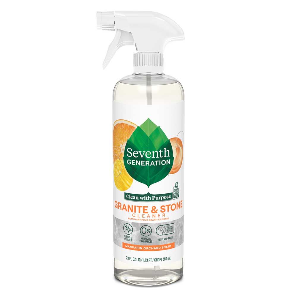 Seventh Generation Mandarin Orchard Granite And Stone Cleaner, 23 Fluid Ounce -- 4 Per Case