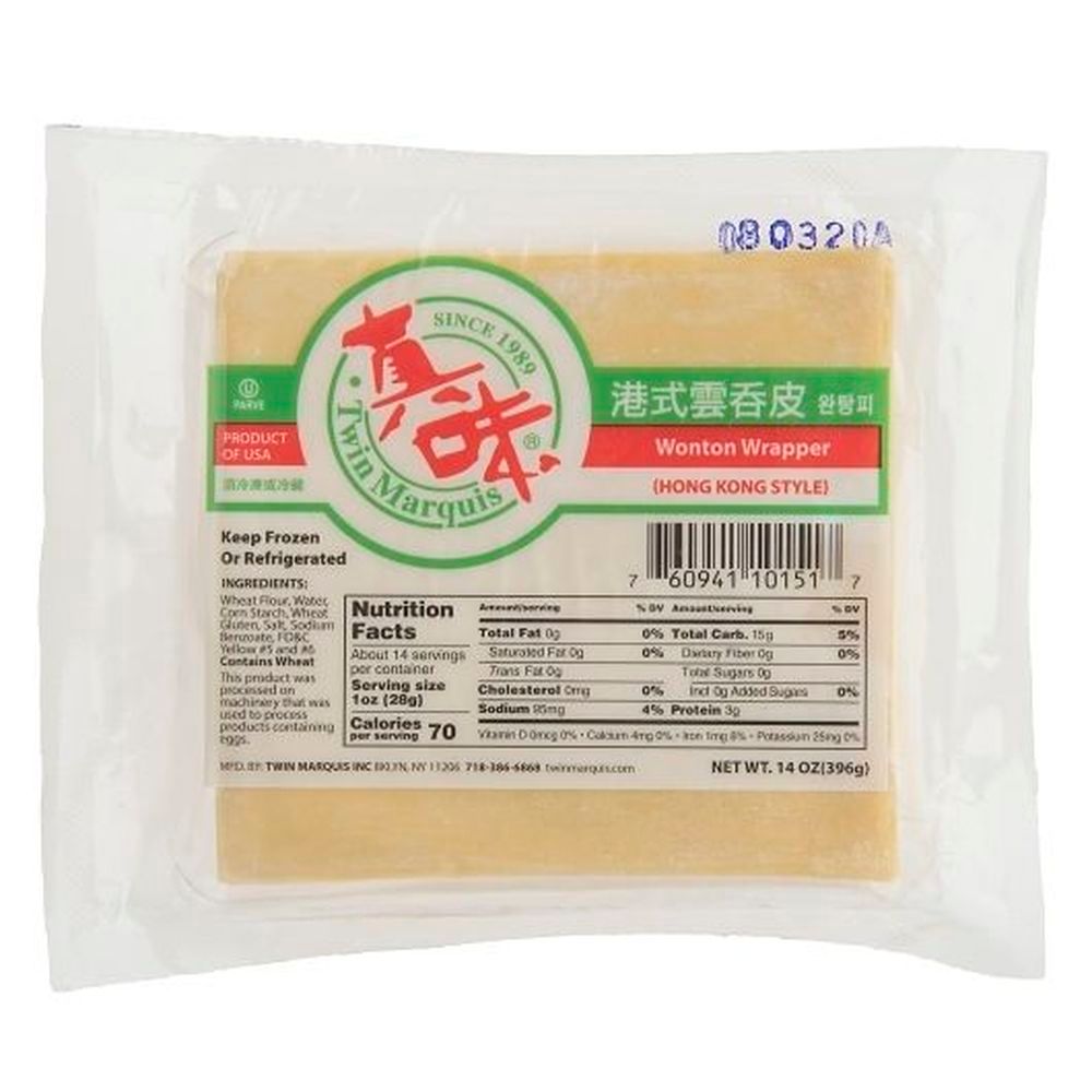 Twin Marquis Hong Kong Style Wonton Wrapper, 14 Ounce -- 16 Per Case