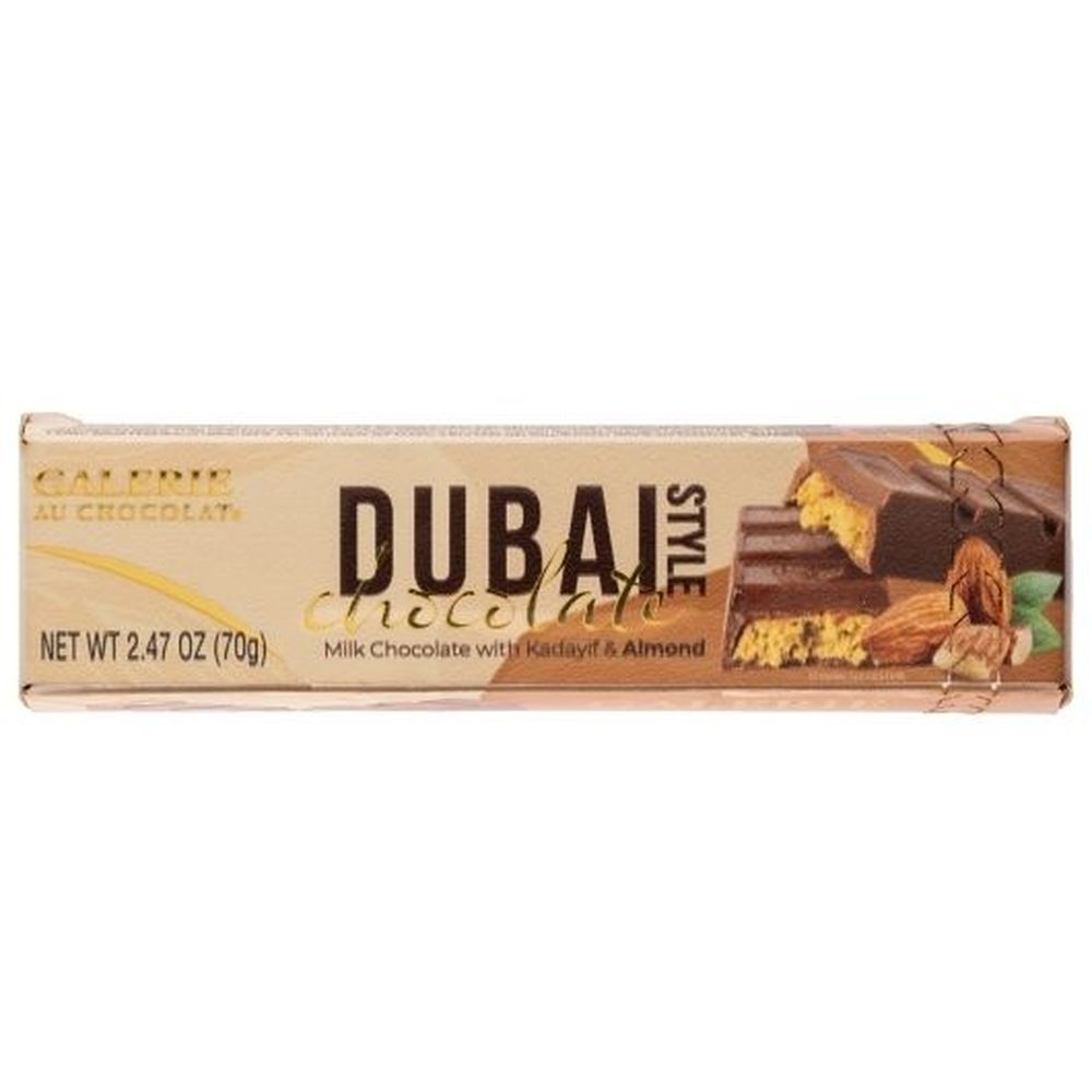 Galerie Dubai Style Chocolate Bar With Almond, 2.47 Ounce -- 24 Per Case