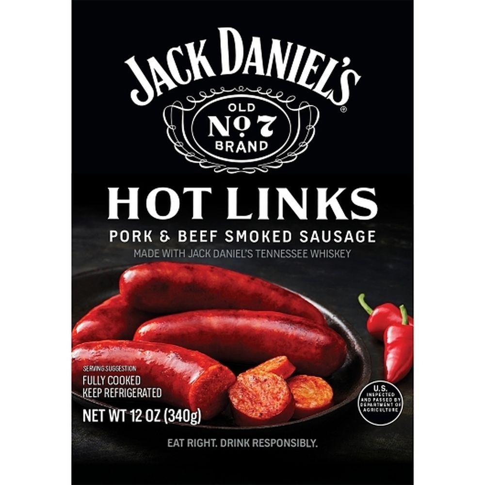 Jack Daniel's Hot Links Pork And Beef Sausage, 12 Ounce -- 10 Per Case