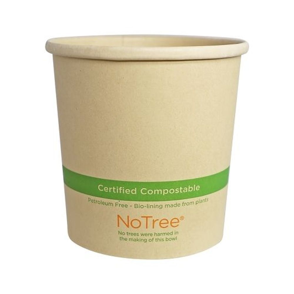 World Centric 16 Ounce No Tree Tall Paper Bowl, 25 Count -- 20 Per Case