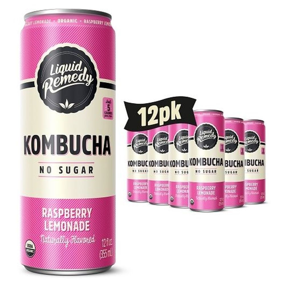 Liquid Remedy Raspberry Lemonade Kombucha, 12 Fluid Ounce -- 12 Per Case