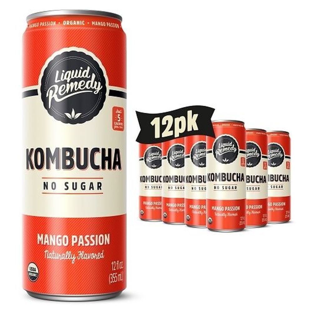 Liquid Remedy Mango Passion Kombucha, 12 Fluid Ounce -- 12 Per Case
