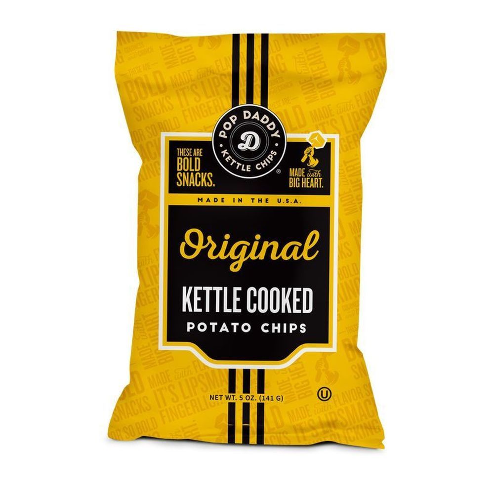 Pop Daddy Kettle Chips Original Kettle Chips, 5 Ounce -- 12 Per Case