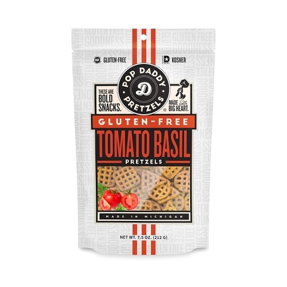 Pop Daddy Gluten Free Tomato And Basil Pretzel, 7.5 Ounce -- 12 Per Case