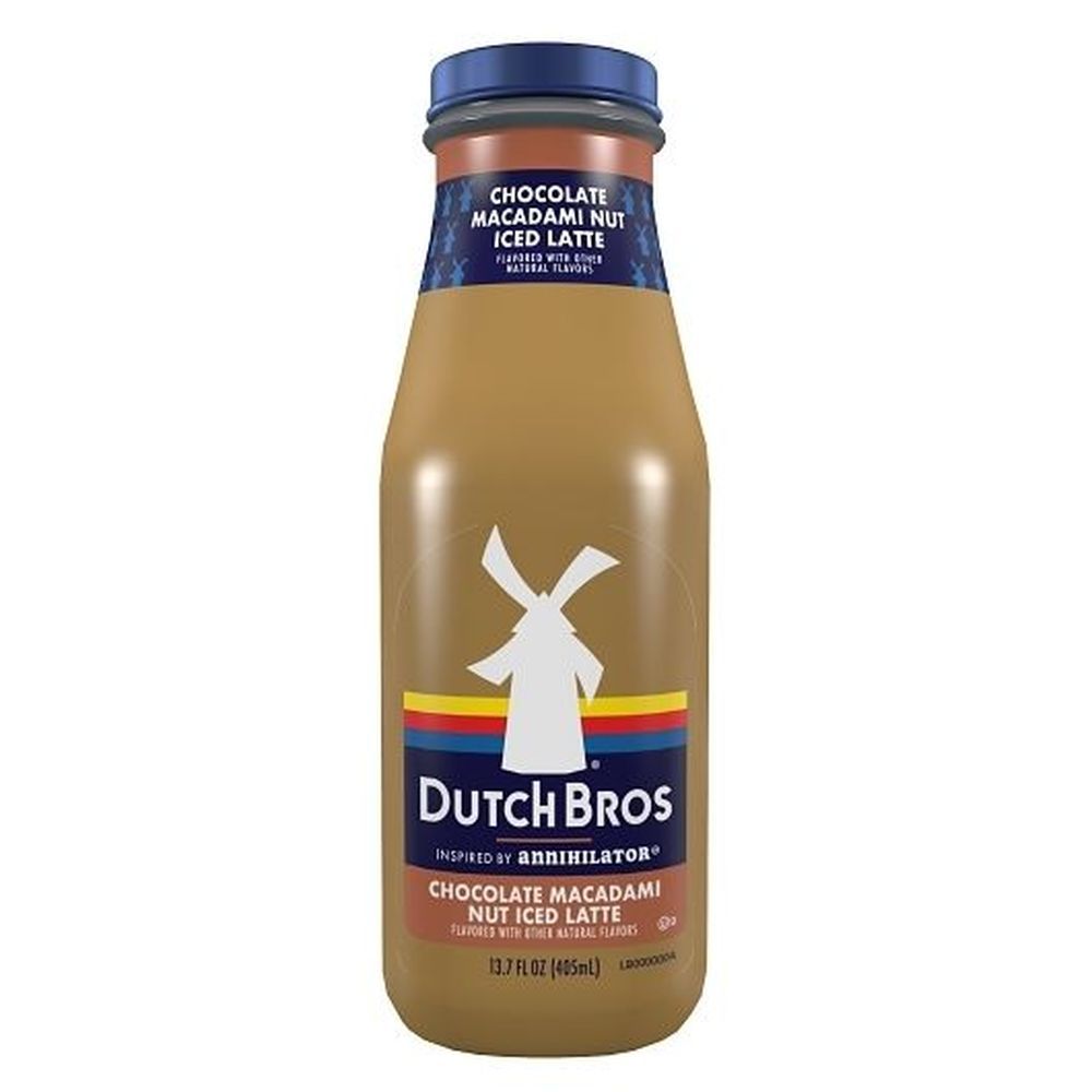 Dutch Brothers Chocolate Macadamia Nut Iced Latte, 13.7 Fluid Ounce -- 12 Per Case