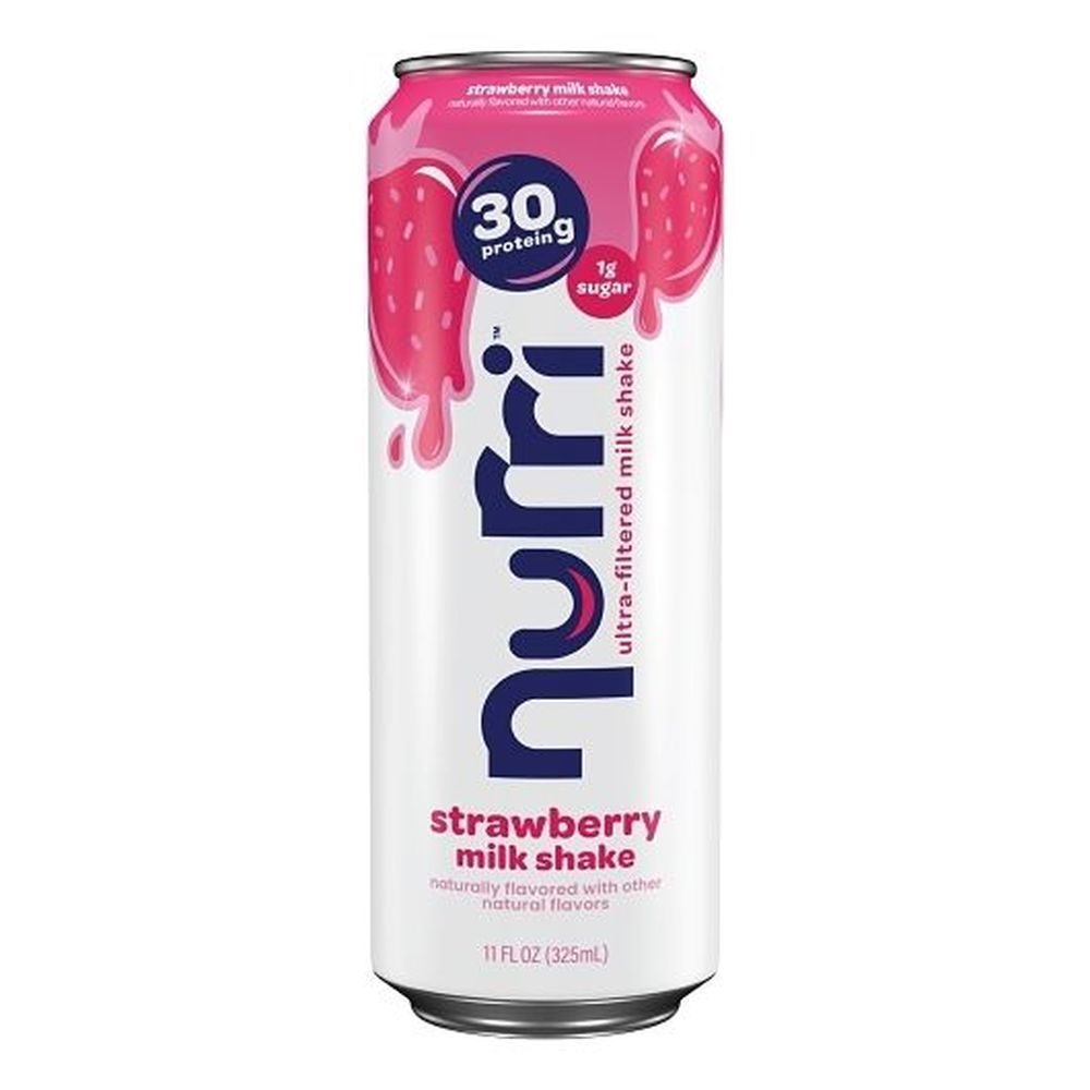 Nurri 30g Protein Ultra Filtered Strawberry Milk Shake, 11 Fluid Ounce -- 12 Per Case