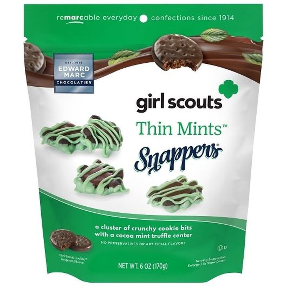 Edward Marc Girl Scouts Thin Mint Cluster Snappers, 6 Ounce -- 10 Per Case