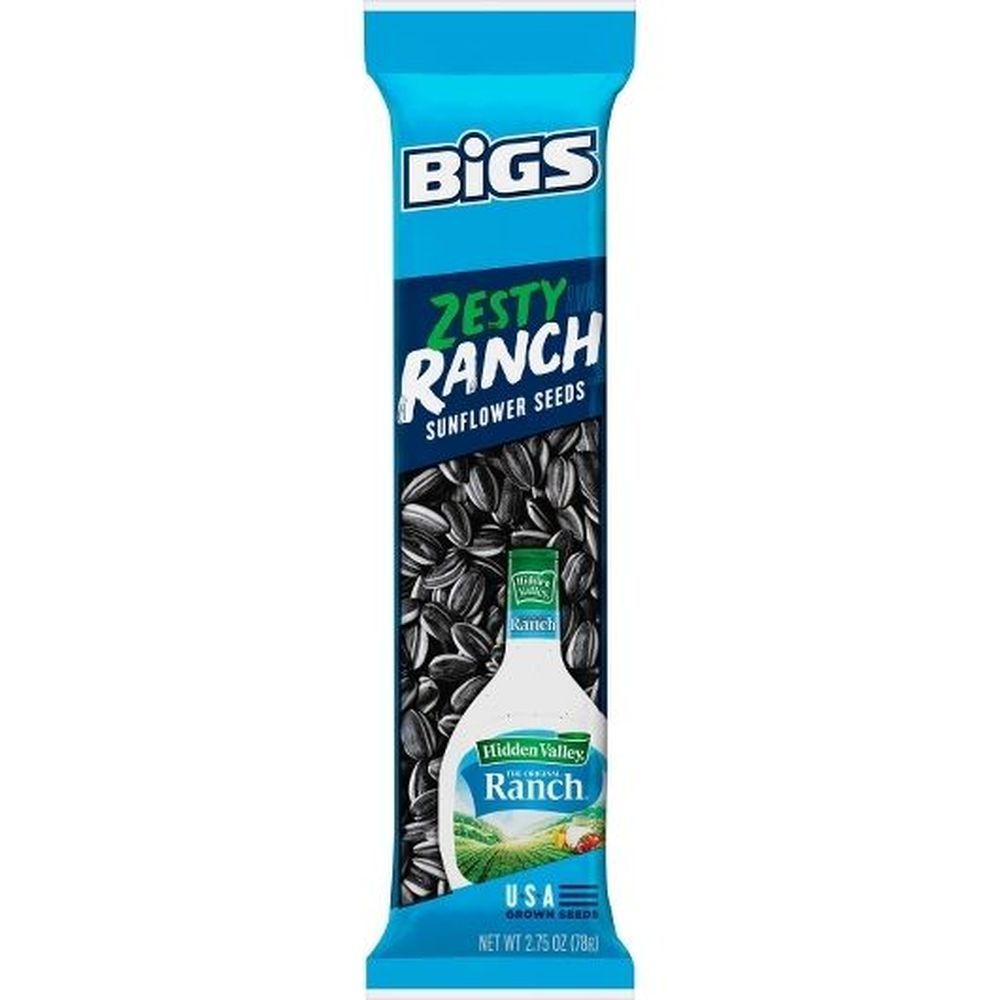 Bigs Hidden Valley Ranch Sunflower Seeds, 2.75 Ounce -- 72 Per Case
