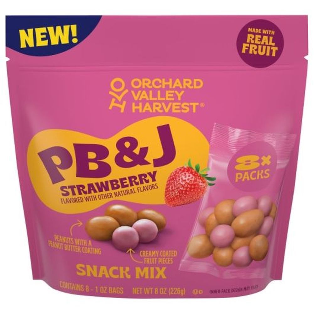 Orchard Valley Harvest Strawberry Peanut Butter And Jelly Coated Peanuts, 8 Ounce -- 8 Per Case
