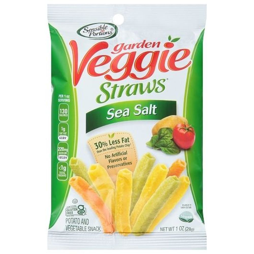 Sensible Portions Garden Sea Salt Veggie Straws, 1 Ounce -- 24 Per Case
