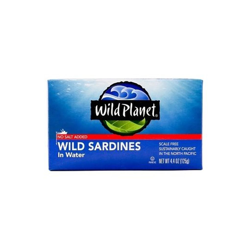 Wild Planet Foods No Salt Added Wild Sardines In Water, 4.4 Ounce -- 12 Per Case