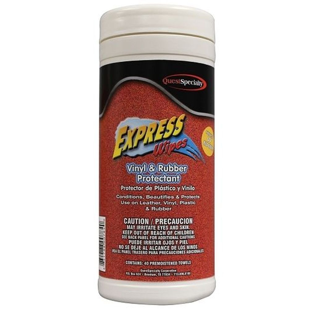 Express Wipes 11 X 7 Inch Vinyl And Rubber Protectant Wipes, 40 Count -- 6 Per Case