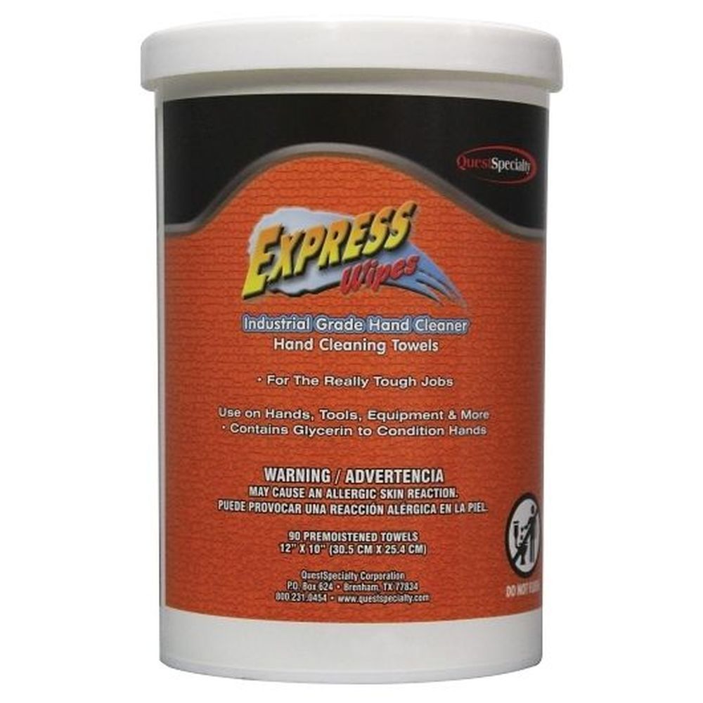 Express Wipes 12 X 10 Inch Industrial Grade Hand Cleaning Towels, 90 Count -- 6 Per Case