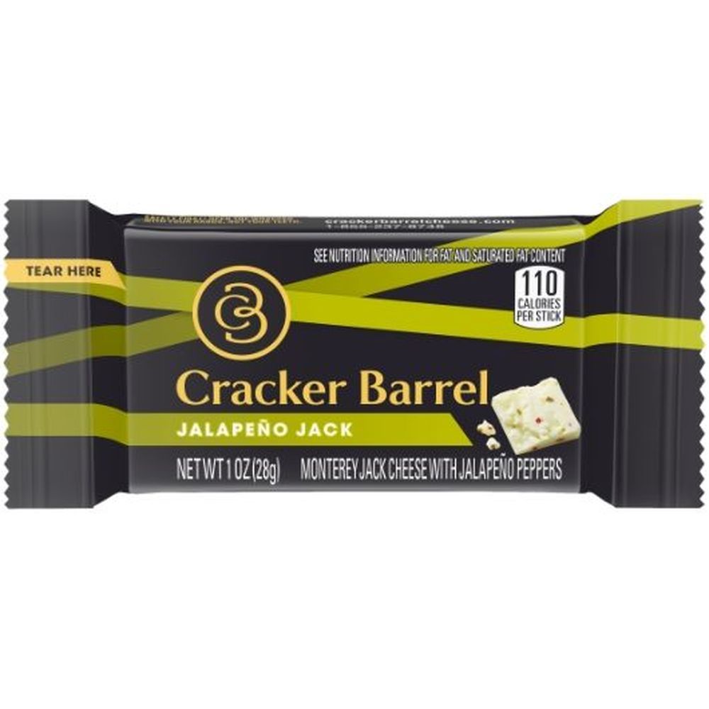 Cracker Barrel Natural Jalapeno Jack Cheese Bar, 1 Ounce -- 84 Per Case
