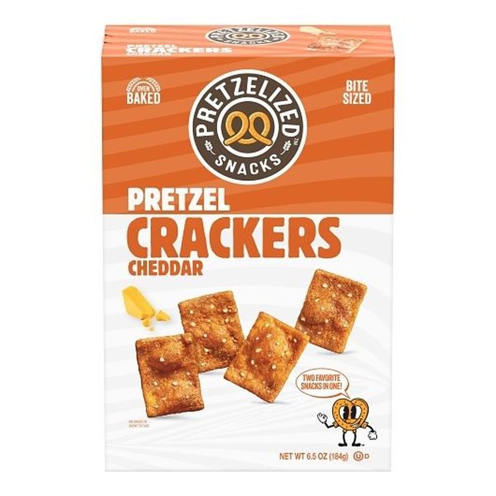 Pretzelized Snacks Cheddar Pretzel Crackers, 6.5 Ounce -- 12 Per Case