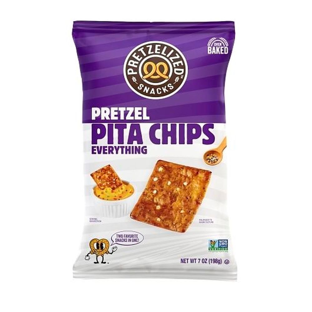 Pretzelized Snacks Everything Pretzel Pita Chips, 7 Ounce -- 12 Per Case