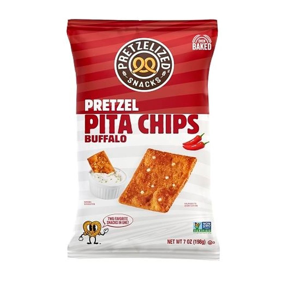 Pretzelized Snacks Buffalo Pretzel Pita Chips, 7 Ounce -- 12 Per Case