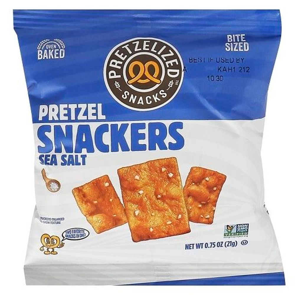 Pretzelized Snacks Sea Salt Pretzel Snackers, 0.75 Ounce -- 80 Per Case