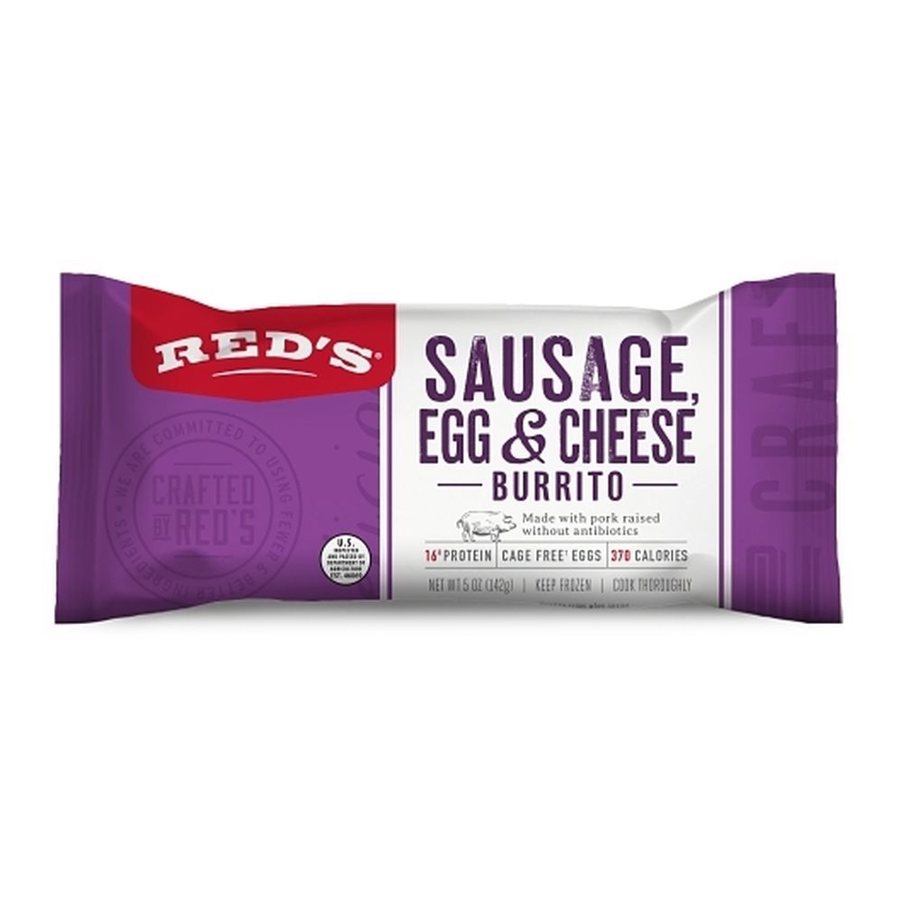 Red's All Natural Sausage Egg And Cheese Breakfast Burrito, 5 Ounce -- 12 Per Case