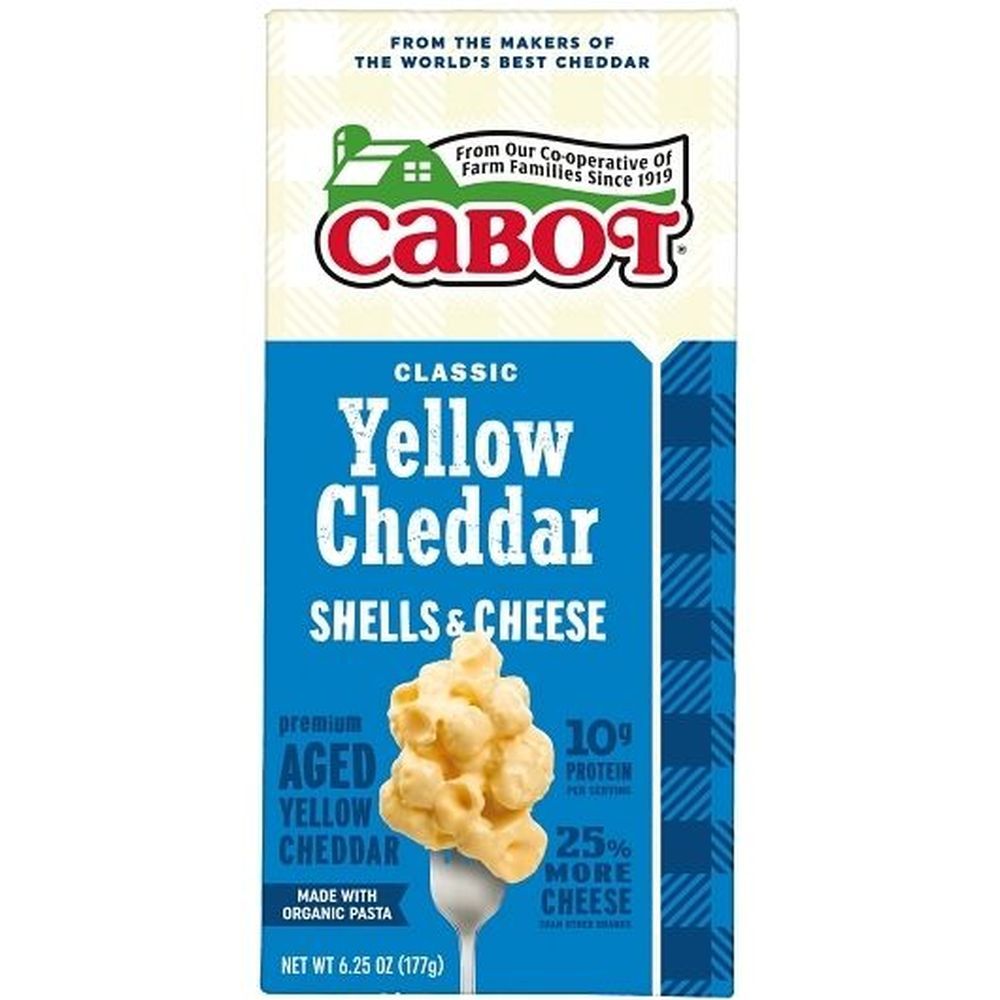 Cabot Classic Yellow Cheddar Shells And Cheese, 6.25 Ounce -- 12 Per Case