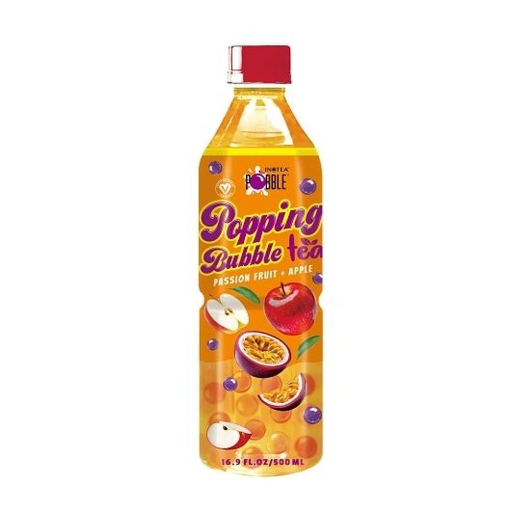 Pobble Passion Fruit And Apple Bubble Tea, 16.9 Fluid Ounce -- 12 Per Case