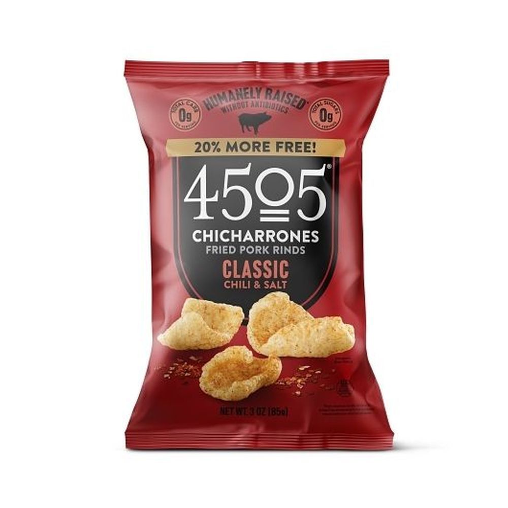 4505 Classic Chili And Salt Chicharrones, 3 Ounce -- 12 Per Case