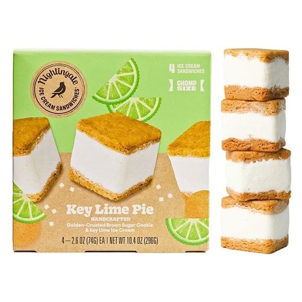 Nightingale Key Lime Pie Chomp Size Ice Cream Sandwiches, 11.75 Ounce -- 7 Per Case