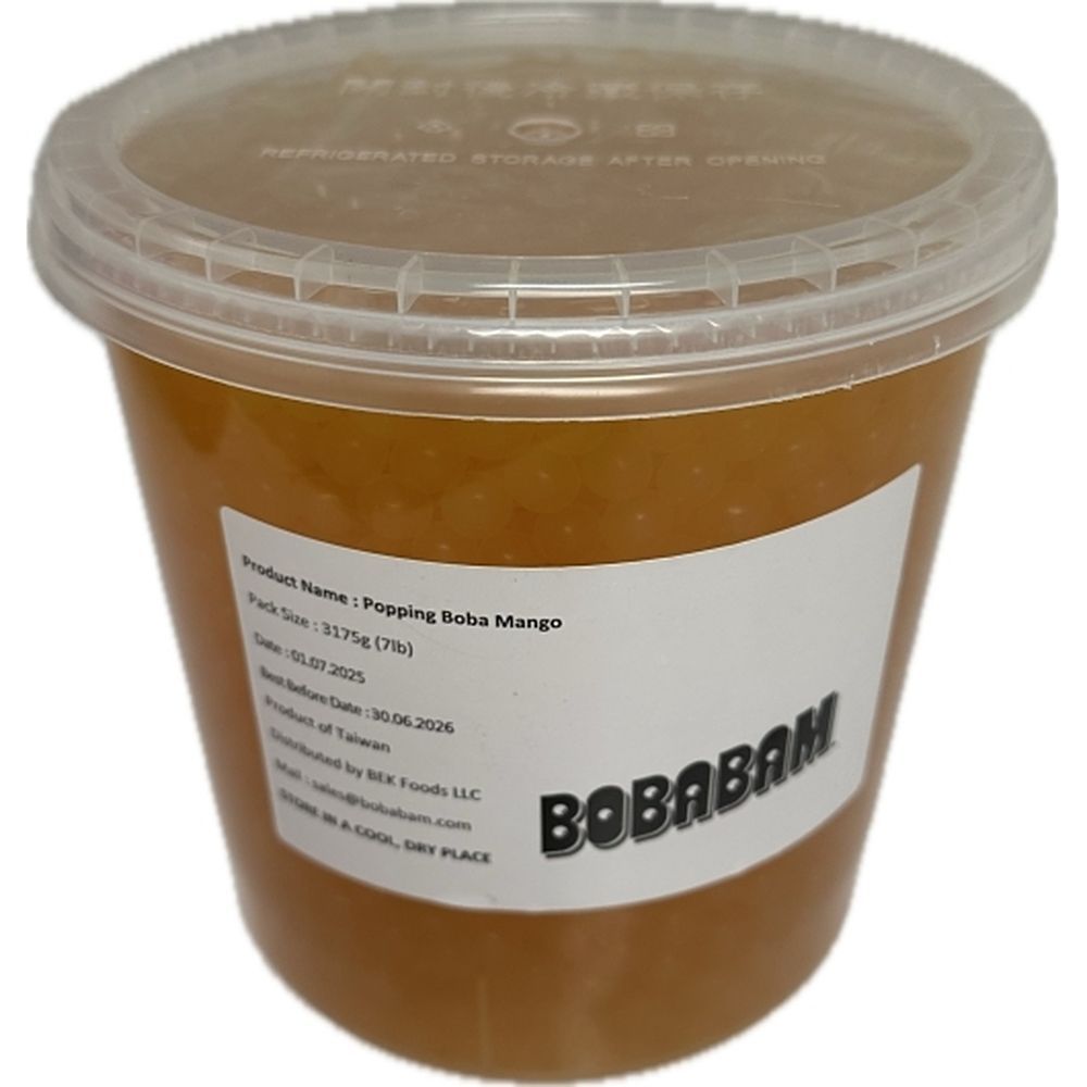 Bobabam Mango Popping Boba, 28 Pound