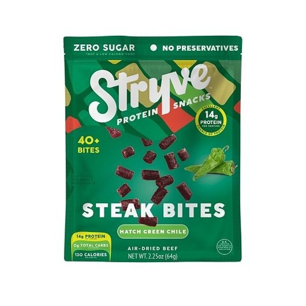 Stryve Hatch Green Chile Steak Bites, 2.25 Ounce -- 8 Per Case