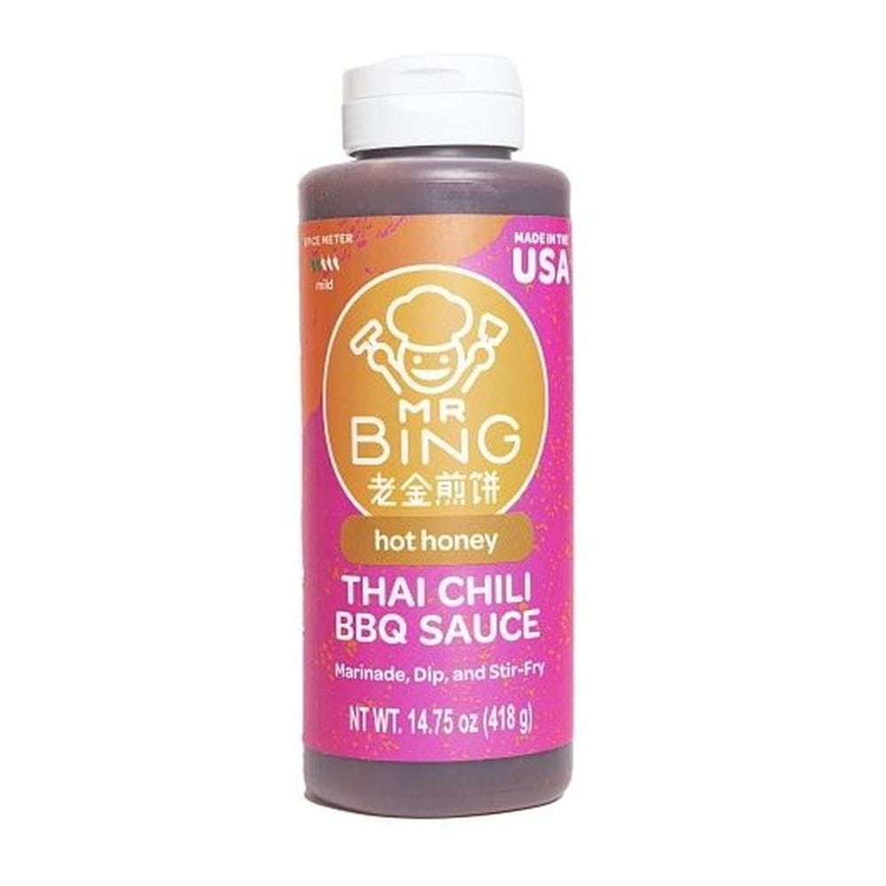 Mr Bing Hot Honey Thai Chili Crisp Barbecue Sauce, 14.75 Ounce -- 6 Per Case